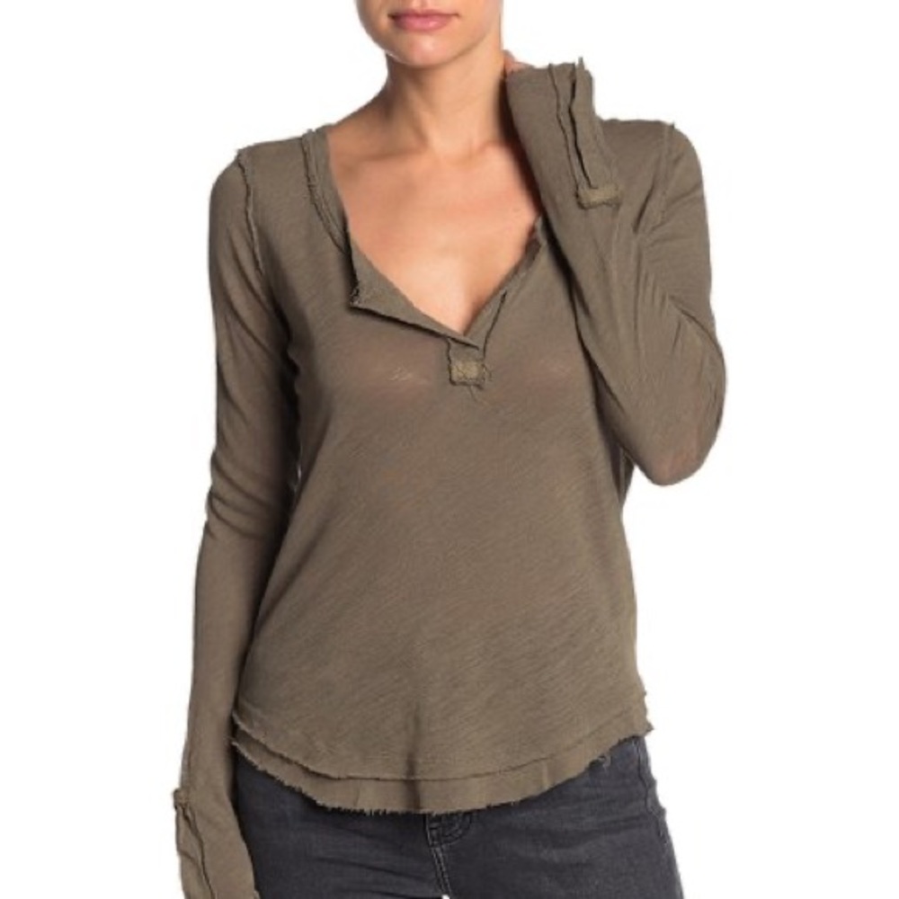 Free People size Henley long sleeve